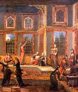 Harem scene with the Sultan, Jean-Baptiste Van Mour